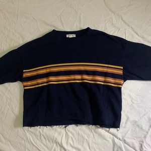 Garage Striped Cropped Crewneck